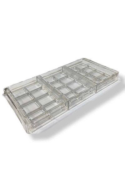 Showparty Dubai Chocolate Mold Polycarbonate 3 Compartments 27X13 cm