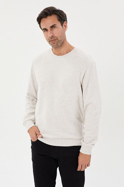 Tony Montana Суитшърт с кръгло деколте Tony Classics от кадифе Selanik - KS - 1402