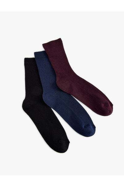 Koton Set de 3 șosete cu textura colorată