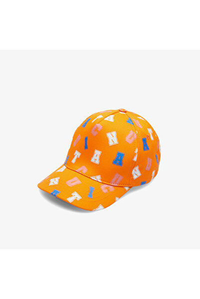 Nautica Unisex Turuncu Baskılı Şapka