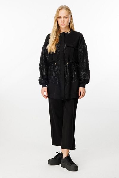 Ghisa Black Tweed Fabric Mixed Set