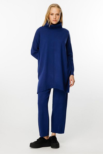 Ghisa Light Navy Turtleneck Knitwear Set