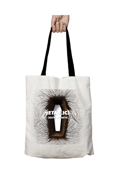 ART HEDİYE حقيبة كتف مدرسية مغناطيسية قابلة للغسل بمقبض أسود من ميتاليكا