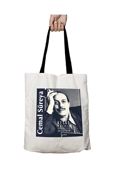 ART HEDİYE Cemal Time Washable School Shoulder Bag with Black Handles