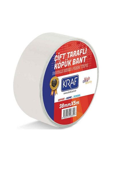 KRAF 5 Τεμάχια 38 Mm X 5 Μέτρα Ταινία Αφρού Διπλής Όψης