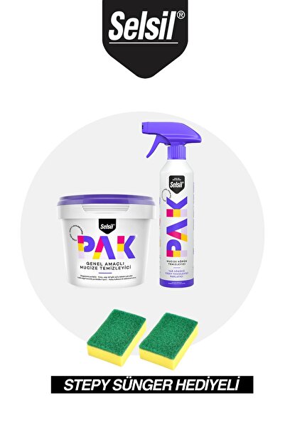 Selsil SELSİL PAK KÖPÜK 500ML+KREM 500GR + STEPY SÜNGER HEDİYELİ