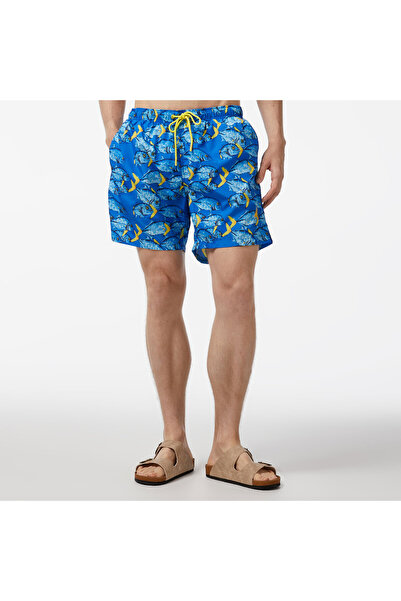 Nautica Erkek Mavi Standart Fit Deniz Şortu