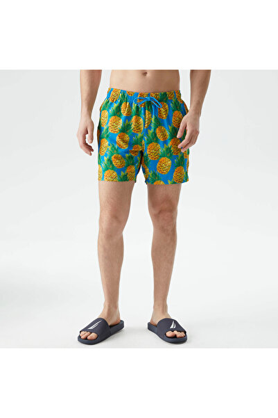 Nautica Erkek Mavi Standart Fit Deniz Şortu