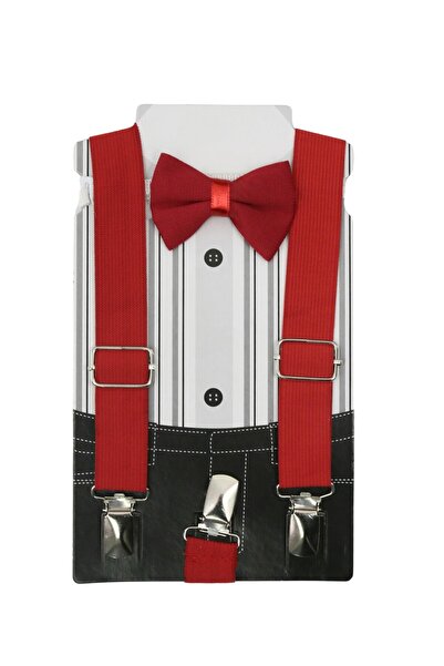 SIRRI Boy's Pants Strap and Bow Tie Set