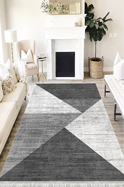 MOTTO HALI Patchwork Eko Punto Kaymaz Tabanlı Yıkanabilir Antibakteriyel Diji...