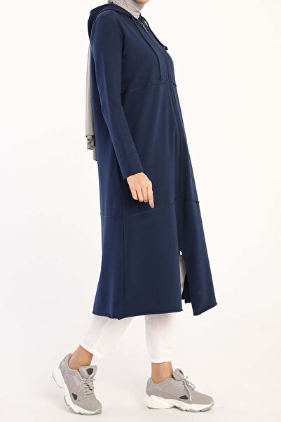 ALLDAY Indigo Hooded Zippered Cardigan