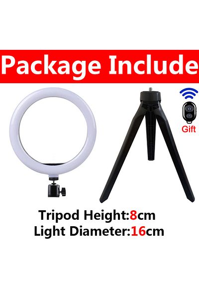 Fomscvka C-16cm Led Selfie Ring Lighting Photographic Selfie Ring Lamp Usb Remote Fill Light For Youtube Tikt