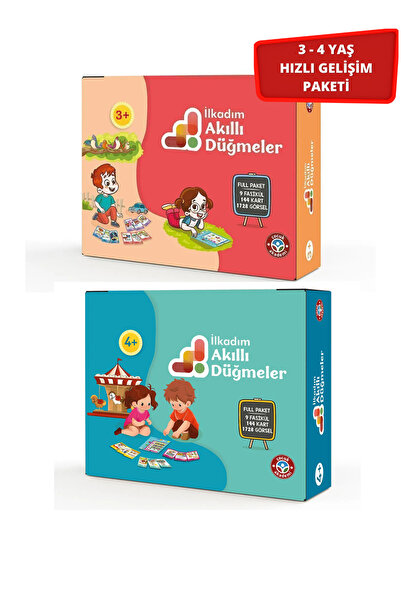 Çocuk Akademi İlkadım Akıllı Düğmeler Full Paket 3 ve 4 Yaş Paketi