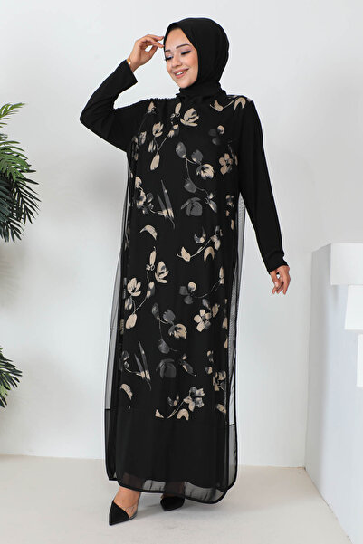 İmajButik Rochie de seară căptușită de mărime plus aurie