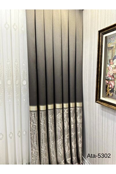 NİVEMESHOME Nivemeshome Ata Ft 614168   V-5302 Pământ 1/3 închidere plisată f...