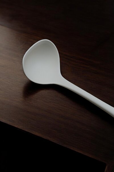 Dore Voir Cream Colored Silicone Soup Ladle - 29.5 CM Special Series