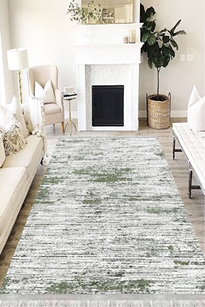 MOTTO HALI Modern Verona Kaymaz Deri Tabanlı Yıkanabilir Antibakteriyel Dijit...