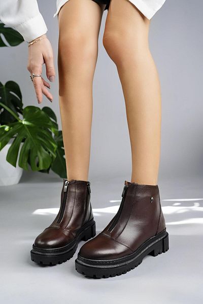 Diego Carlotti Γυναικείες μπότες casual από γνήσιο δέρμα - DC1116 Model Bootie