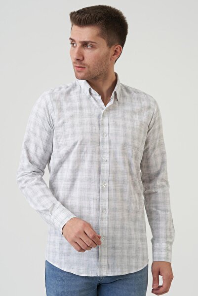 White Stone Cessnock Regular Fit G2004 Cotton Linen Shirt Mint