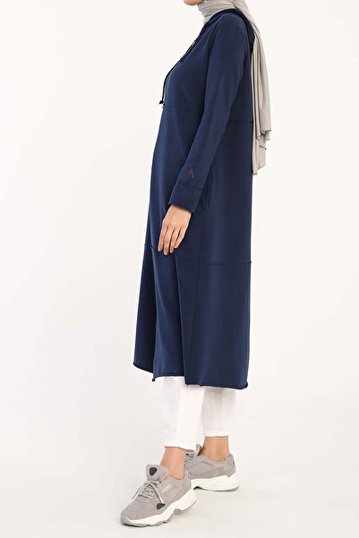 ALLDAY Indigo Hooded Zippered Cardigan