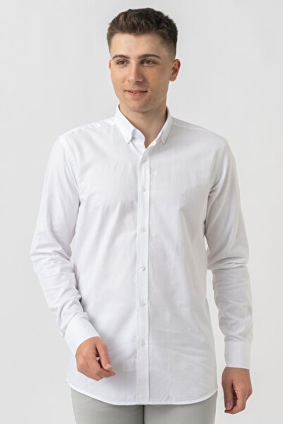 White Stone Aarburg G45044 Cotton Regular Fit Oxford Shirt White