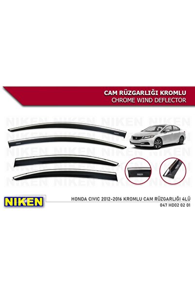 Niken Honda Civic 2012-2015 Kromlu Cam Rüzgarlığı