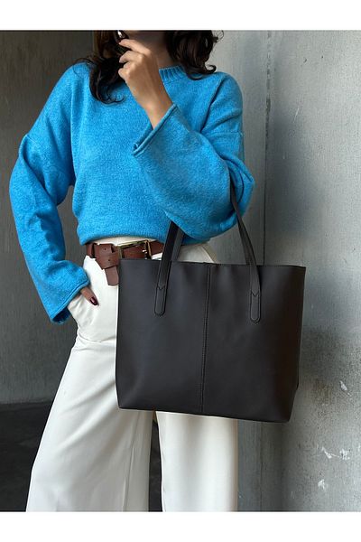 HONEY BAG Geantă de umăr pentru femei Ans Model maro deschis