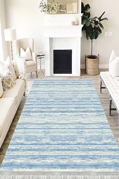 MOTTO HALI Doku Cotton Şönil Kaymaz Tabanlı Yıkanabilir Antibakteriyel Dijita...