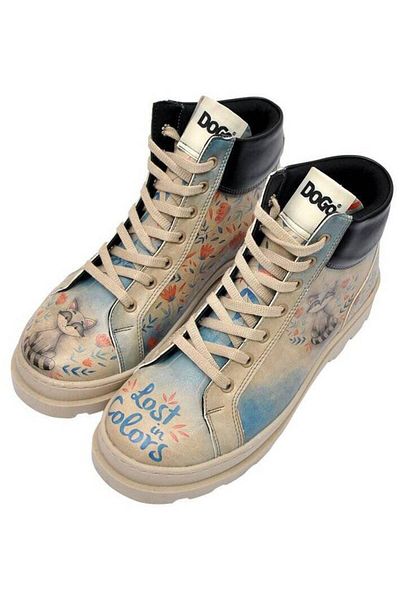 Dogo Γυναικείες Vegan Δερμάτινες Μπεζ Μπότες - Lost In Colors Design