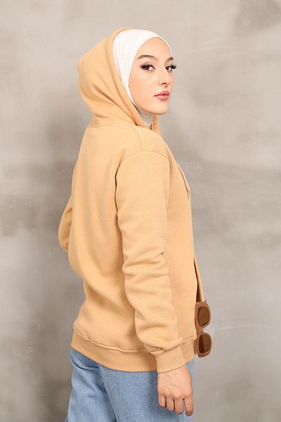 İmajButik Φούτερ με κουκούλα μπισκότων με τρεις κλωστές