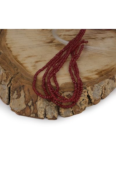 Prestij Boncuk Mărgele de cristal burgundy de 2 mm - A123