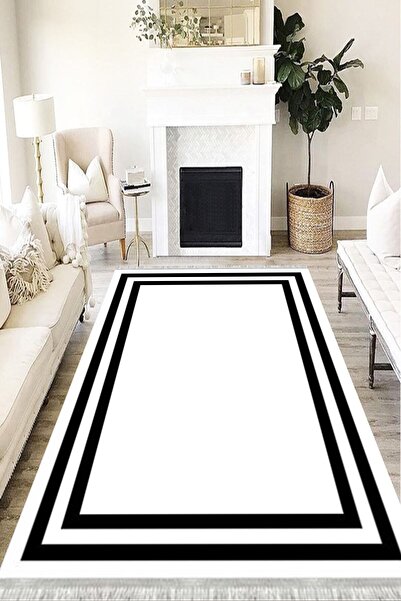 MOTTO HALI Modern Verona Kaymaz Deri Tabanlı Yıkanabilir Antibakteriyel Dijit...