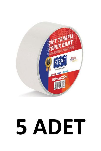KRAF 5 Τεμάχια 50 Μm X 5 Μέτρα Ταινία Αφρού Διπλής Όψης