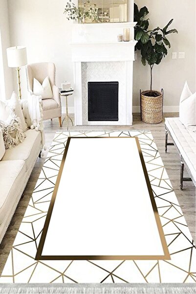 MOTTO HALI Modern Eko Punto Kaymaz Tabanlı Yıkanabilir Antibakteriyel Dijital...