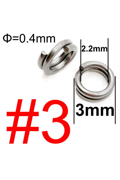 Choice 100 pcs 3 100 pcs Stainless Steel Fishing Split Ring Oval Split Double...