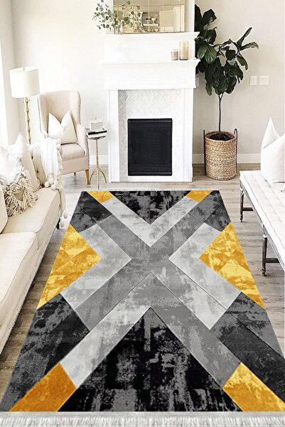 MOTTO HALI Modern Eko Punto Kaymaz Tabanlı Yıkanabilir Antibakteriyel Dijital...