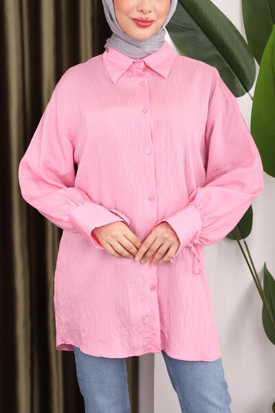 İmajButik Ροζ τουνίκ - Λεπτομέρεια μανίκι