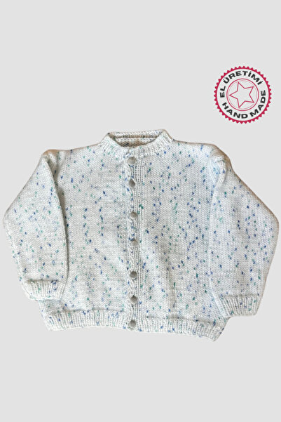 Uretti - Kadir 7704 El Yapımı Örgü Bebek Hırka - 12 Ay