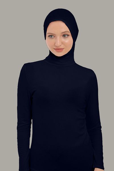 Sonbaharmoda Γυναικείο μακρυμάνικο κορμάκι με γιακά μπονέ Full badi ψηλό λαιμό Lycra χτενισμένο βαμβάκι