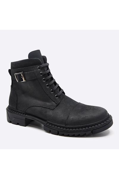 Fosco Genuine Leather Black Winter Men's Boots549760 01