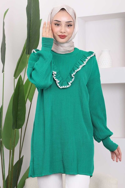 İmajButik Tunica verde din tricot cu nervuri