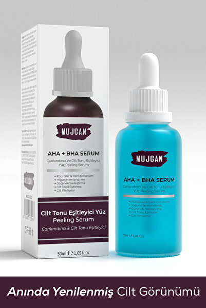 MUJGAN Canlandırıcı AHA + BHA Serum Cilt Yenileyici ve Peeling Etkili Serum 50ml
