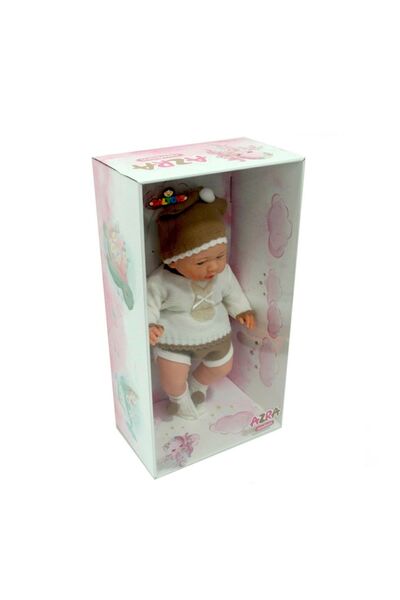 GALTOYS Azra Newborn Bej Kahve Trıko Elbıselı-3 Glt1128-a