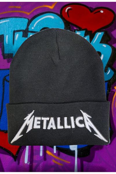 FG KONNİCHİWA Metalica Music Band - Embroidered Logo Personality Beret Trendy Fashion