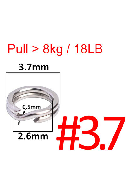 Choice 100 pcs 3.7 100 pcs Stainless Steel Fishing Split Ring Oval Split Doub...