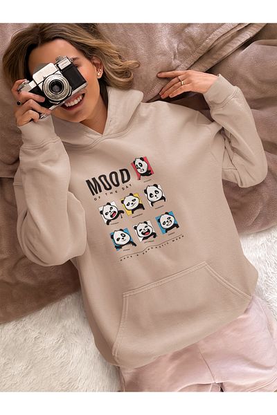SUNFREE ΦΟΥΤΕΡ ΒΑΜΒΑΚΙ PANDA MOOD PRINTED OVERSIZE