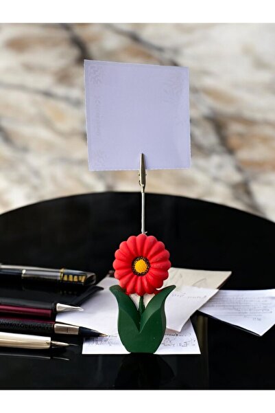 Perazayn Kırmızı Ayçiçek Fotoğraf Not Tutacağı Hediyelik Not Tutucu