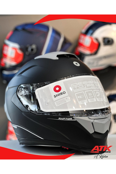 Shiro Raptor Mat Siyah Kask Full Face Kask Motosiklet Kaskı Kapalı Kask Full ...