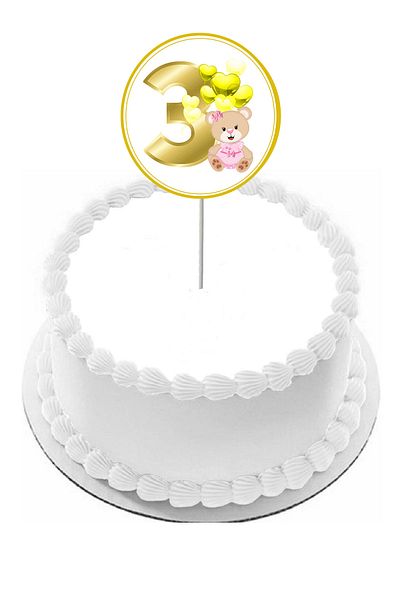 Pasta9 Girl Model - Cake Toothpick 3 Figures, 1 Piece