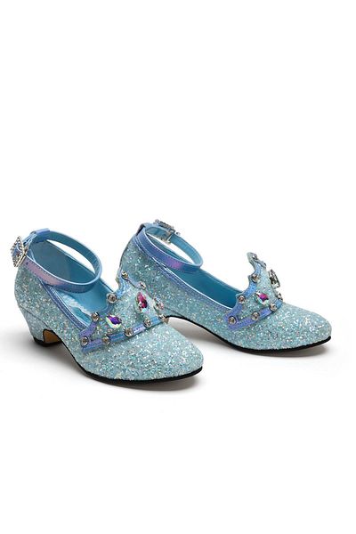 Baby DS Blue Crown Heeled Shoes